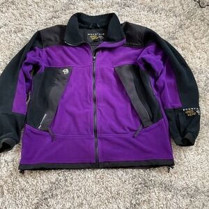 Vintage Mountain Hardwear Windstopper Fleece Jacket Purple Black Womens Size 14